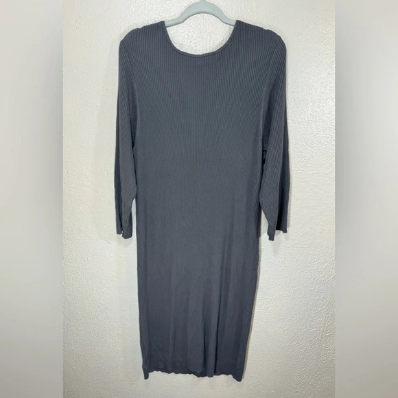 Torrid NWT Plus Size Gray Rib Button Front Bodycon Midi Dress Women’s Size 3X - Picture 10 of 12